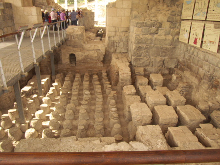 Ruins of the bathhouse in Beit Shean
