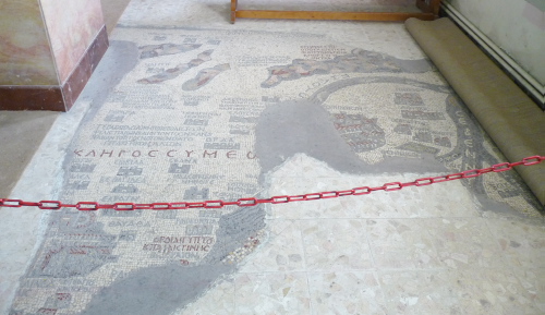 Part of the mosaic map in the floor of St. George Church
