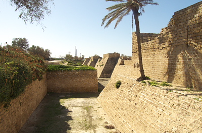 Crusader moat in Caesarea